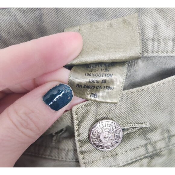 Gramicci Men's Sz. 36 x 32 Olive Green Cargo Canvas Pants - Picture 4 of 6